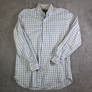 Brooks Brothers Country Club Men's Medium Plaid Button Down Shirt 100% Egyptian